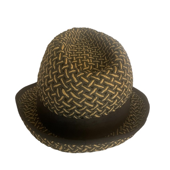 Blue Saks fifth avenue hat, Fedora,summer, beach, short brim,straw hat,OS,New - Picture 4 of 8